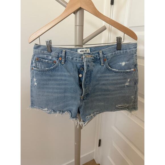 Agolde Parker Vintage Cut Off Shorts Size 30 - Picture 1 of 9